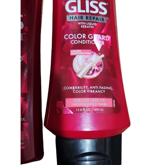 Schwarzkopf‎ Gliss Hair Repair Keratin Color Guard 1 Shampoo & 1 Conditioner - Picture 6 of 7